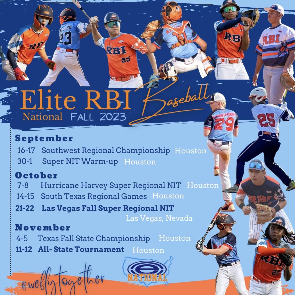 Elite RBI National 13u Fall Schedule Reveal